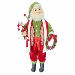 Wholesale 🛒 Santa Figurines Kurt Adler 36 In. Kringle Klaus Elf With Wreath 🌟