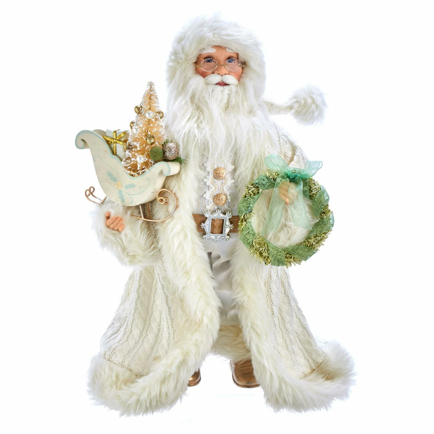 Cheapest π Santa Figurines Kurt Adler 18 In. Kringle Klaus Winter White Santa βοΈ