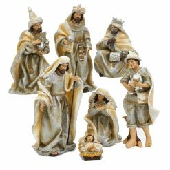 Budget 😍 Nativity Figurines & Sets Kurt Adler 11.25 In. Resin Nativity Table Piece 7 Piece Set 🎁