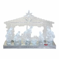 Discount ⌛ Kurt S. Adler, Inc. Nativity Figurines & Sets Kurt Adler 8.7-Inch Battery-Operated Light-Up LED Musical Nativity Scene 🛒