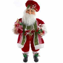 Outlet 🤩 Kurt S. Adler, Inc. Santa Figurines Kurt Adler 36-Inch Kringle Klaus Red And Green Elf With 🍬 Candy 😍