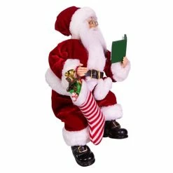 Deals 🎁 Kurt S. Adler, Inc. Santa Figurines Kurt Adler 16-Inch Kringle Klaus Santa With Book And Stocking ✨