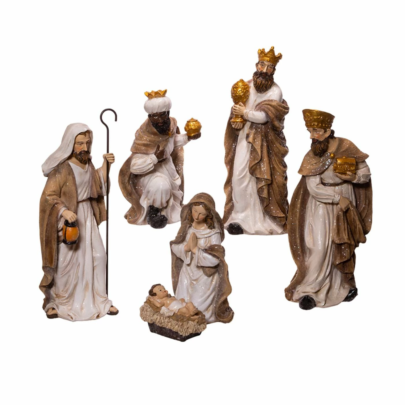 Budget π Kurt S. Adler, Inc. Nativity Figurines & Sets Kurt Adler 13-Inch Glittered Nativity, 6-Piece Set β
