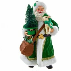 Brand new ✨ Kurt S. Adler, Inc. Santa Figurines Kurt Adler 12-Inch Musical Irish Santa With Lamb 💯