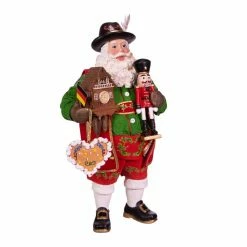 Best deal 🌟 Kurt S. Adler, Inc. Santa Figurines Kurt Adler 11-Inch Fabriché Musical German Santa 🧨