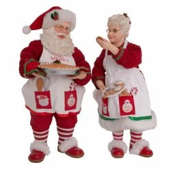 Cheapest 👏 Kurt S. Adler, Inc. Santa Figurines Kurt Adler 10.5-Inch Fabriché Mr. And Mrs. Santa, 2-Piece Set 😍