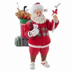 Best Pirce 😍 Kurt S. Adler, Inc. Santa Figurines Kurt Adler 10.5-Inch Fabriché Golf Santa Table Piece ⭐