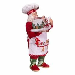 Wholesale ⭐ Kurt S. Adler, Inc. Santa Figurines Kurt Adler 10.5-Inch Fabriché Gingerbread Chef Santa 🎁