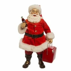 Wholesale ✨ Coca Cola Santa Figurines Kurt Adler 10.5-Inch Coke Santa With Cooler Table Piece ✨