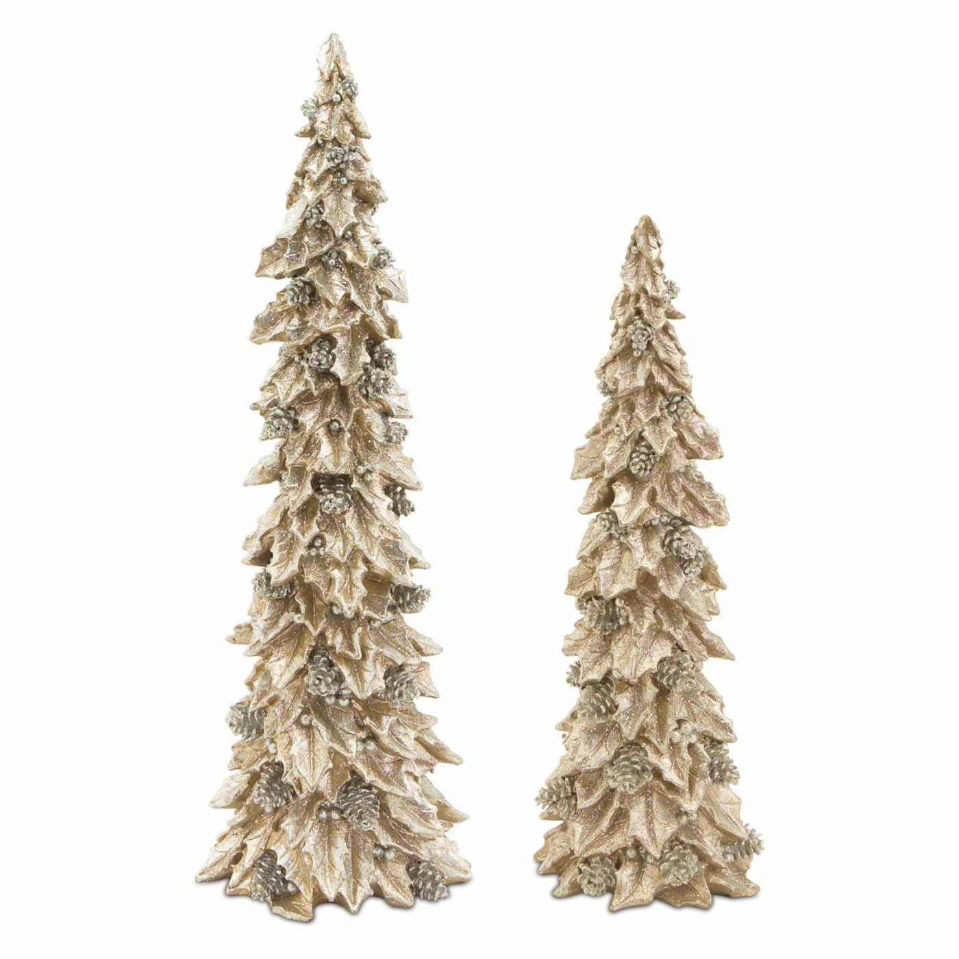 Wholesale 𧨠Melrose International Tabletop π Christmas Tree DΓ©cor Melrose Holly Trees With Pinecone Detail Set β€οΈ