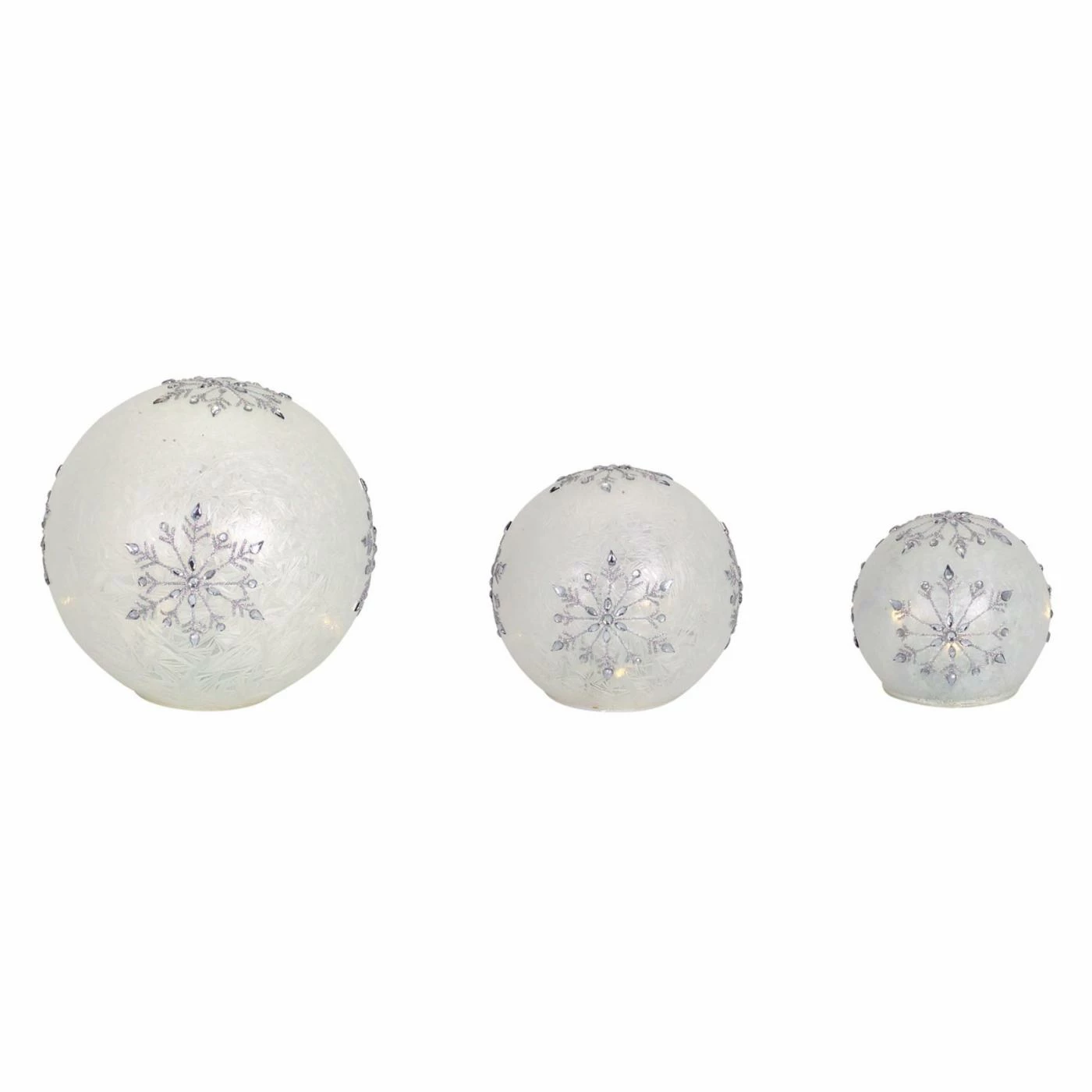 Best deal π€© Melrose International Decorative π Christmas Accents Melrose LED Snowflake Globes Set With Timer βοΈ
