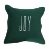 Flash Sale ✨ Decorative ❄ Christmas Pillows Mozaic Company Hunter Green With White Embroidery JOY Embroidered Pillow ⭐
