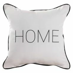 Best deal 🥰 Decorative ❄ Christmas Pillows Mozaic Company Sunbrella Canvas Natural With Black White Stripes Indoor / Outdoor Home Embroidered Pillow 🔥