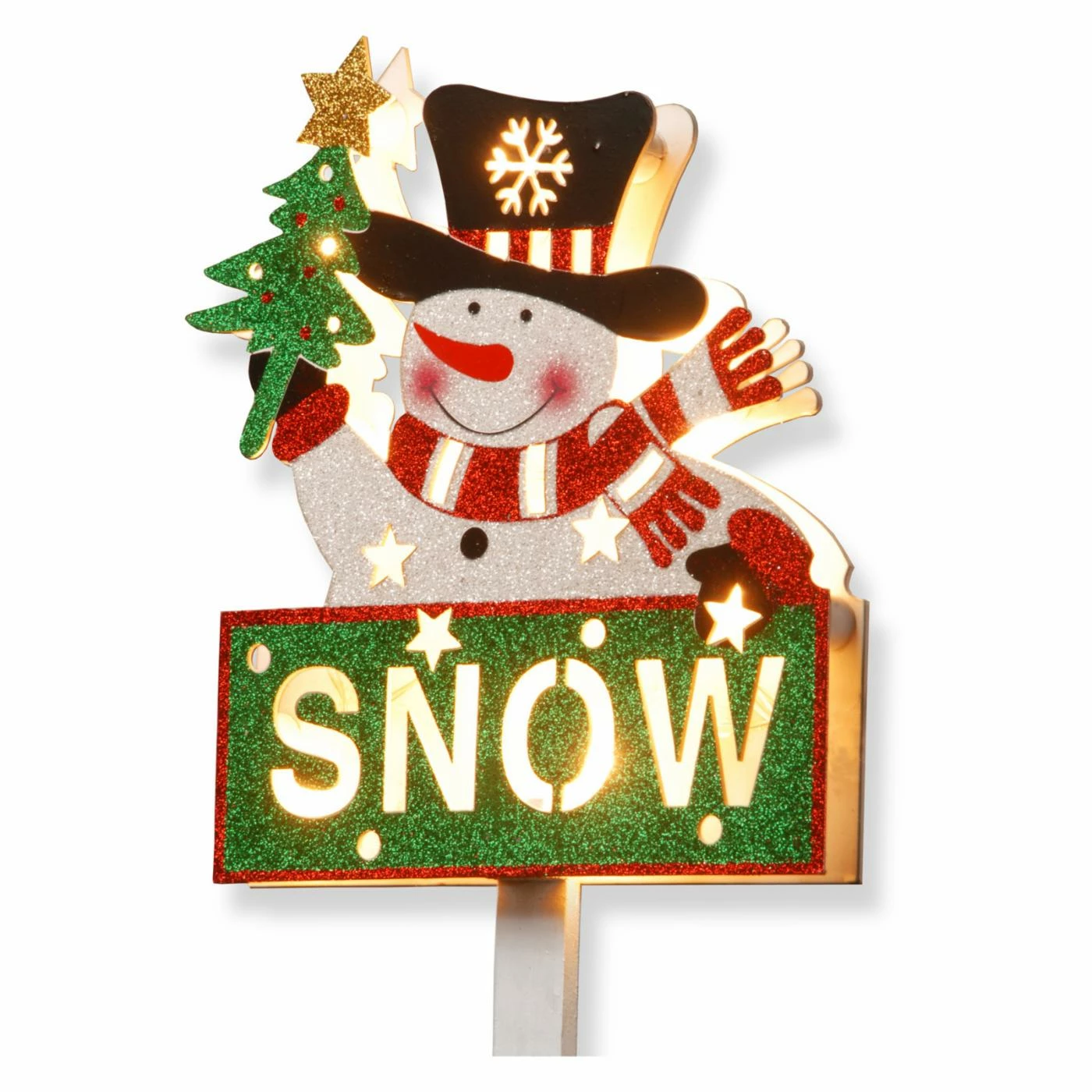 Promo π Snowman Figurines & DΓ©cor National Tree Company Wood-Look Double Sided Snowman With SNOW Sign π