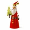 Buy 🎉 Santa Figurines National Tree Company Red Wire Santa Holding Tree ⌛