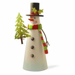 Cheap ⌛ Snowman Figurines & Décor National Tree Company White Wire Snowman Holding Tree 🎁