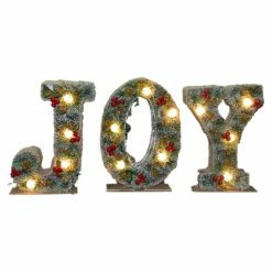 Discount ❤️ Decorative 🎅 Christmas Accents National Tree Company 27 In. Pre-Lit JOY Decoration ⌛