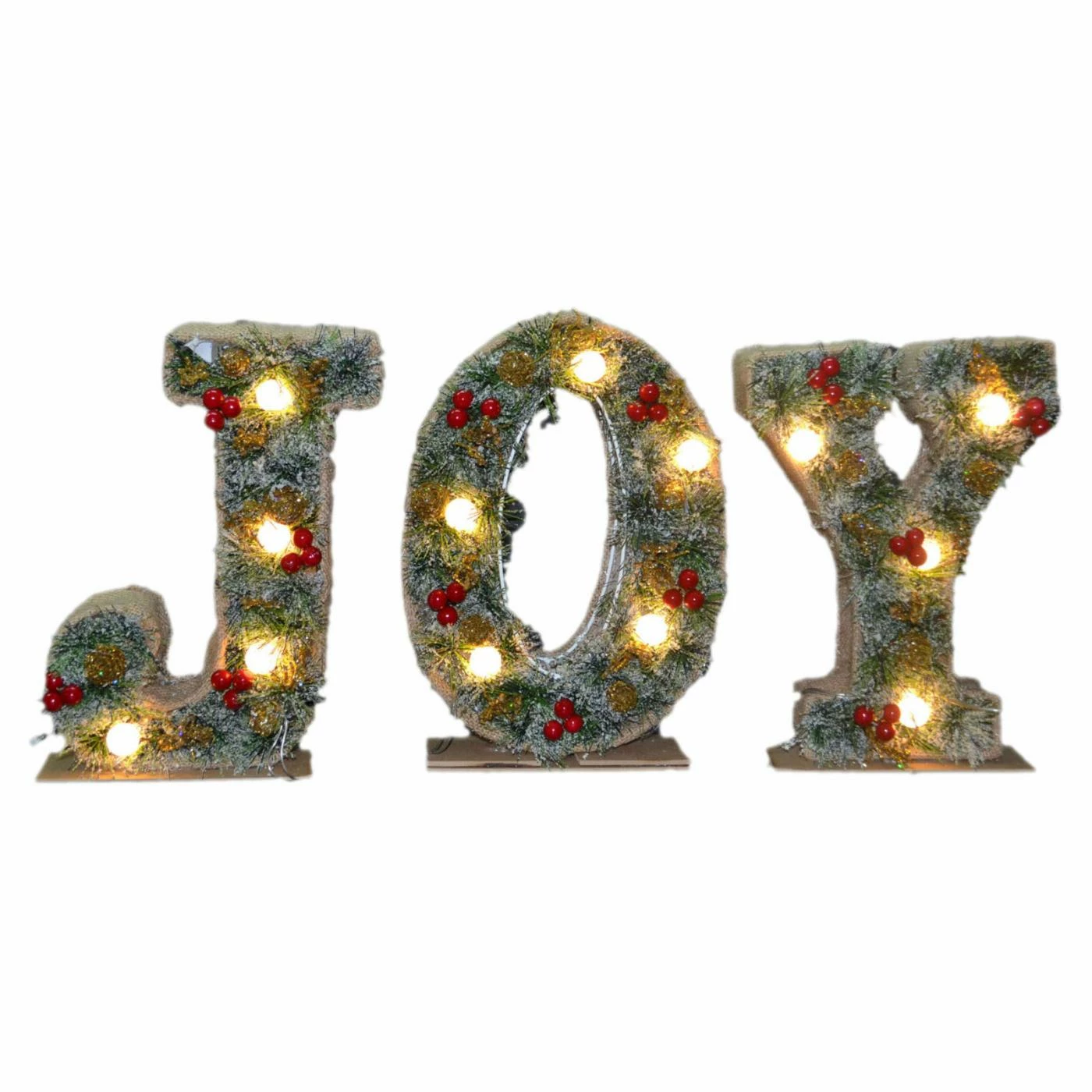 Discount β€οΈ Decorative π
Christmas Accents National Tree Company 27 In. Pre-Lit JOY Decoration β