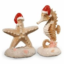 Discount 🎉 Decorative 🎁 Christmas Accents National Tree Company 7 In. 🎁 Christmas Seahorse And Starfish Decor Set ✔️