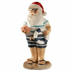 New 👏 Santa Figurines National Tree Company 10 In. Beach Santa Figurine 😀