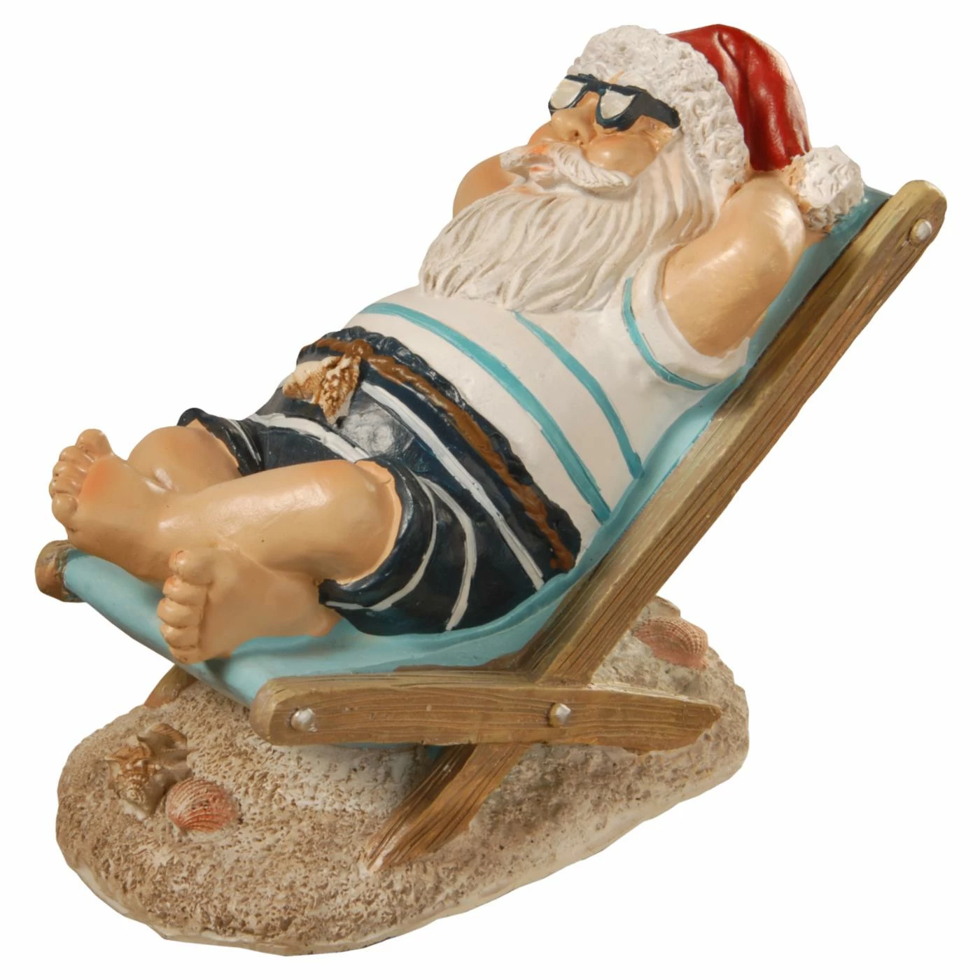 Coupon π Santa Figurines National Tree Company 5 In. Santa In Beach Chair Figurine π₯