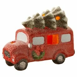 Budget ⌛ Decorative 🎅 Christmas Accents National Tree Company 6.7 In. Holiday Truck With Tree Figurine 😀