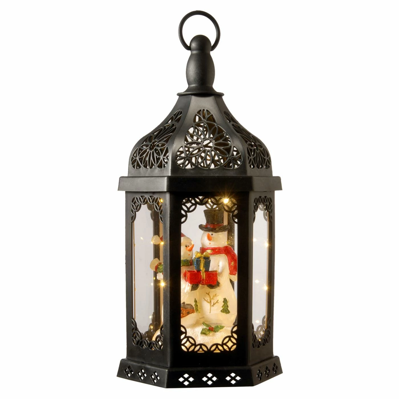 Top 10 π Decorative π Christmas Accents National Tree Company 15 In. Lighted Holiday Lantern With Snowmen Figurine β¨