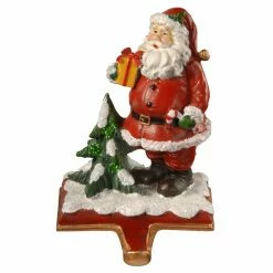 Top 10 💯 Christmas Stockings & Holders National Tree Company Santa With Gift And 🍬 Candy Cane Stocking Holder ⌛