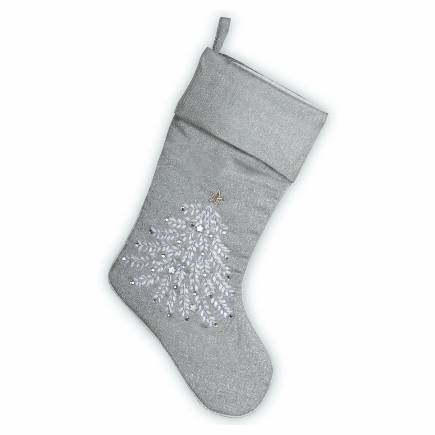 Buy β€οΈ Christmas Stockings & Holders National Tree Company Embroidered Evergreen β Christmas Stocking π