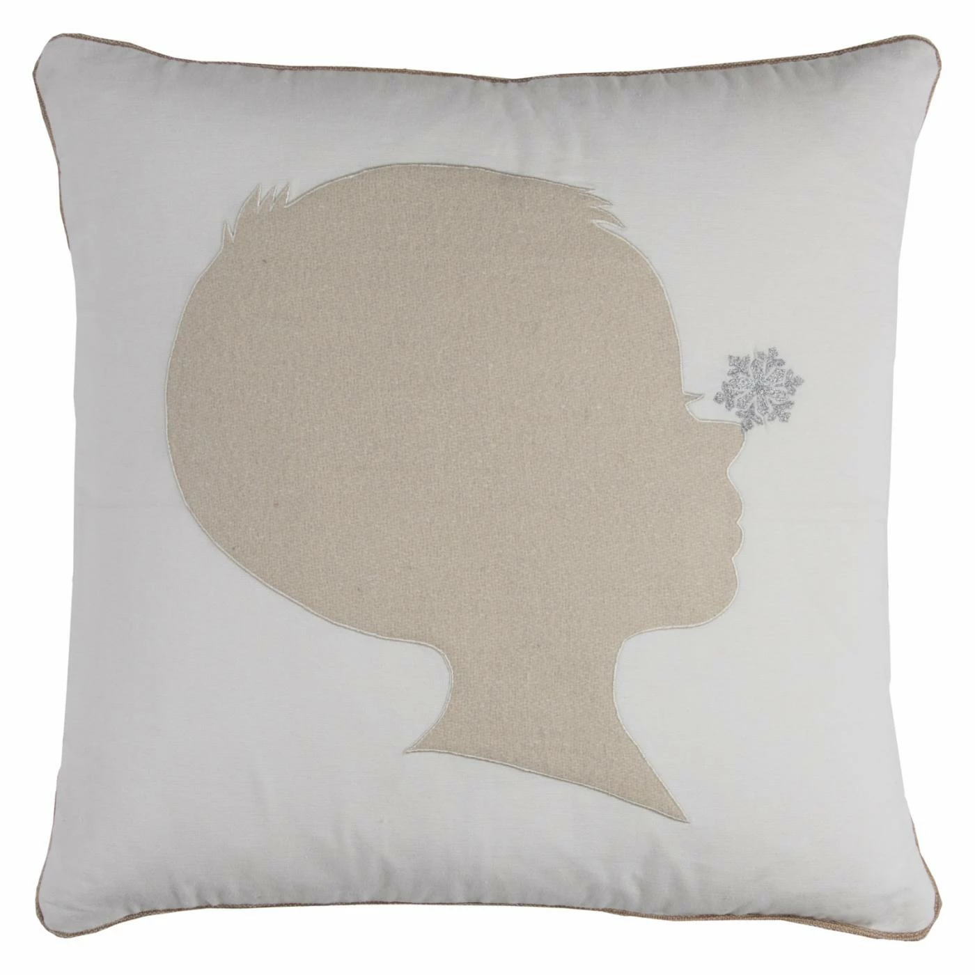 New π― Decorative π
Christmas Pillows Rizzy Home Snowflake On Boy Silhouette Decorative Throw Pillow π