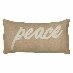 Wholesale 😉 Decorative 🎄 Christmas Pillows Rizzy Home Applique And Embroidery PEACE Decorative Throw Pillow ✨