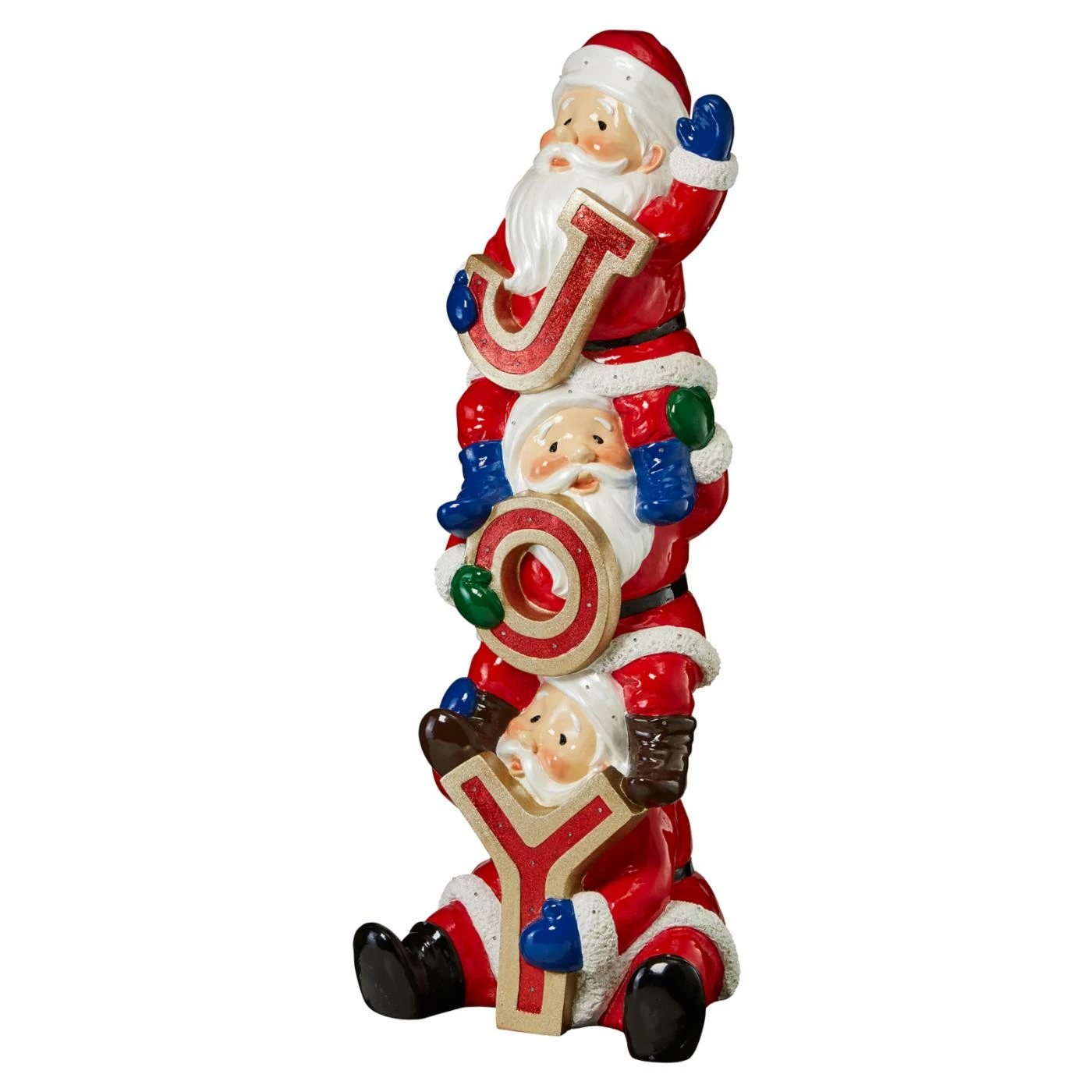 Brand new π₯ Santa Figurines Design Toscano Stacked Santas Illuminated Holiday Sculpture π