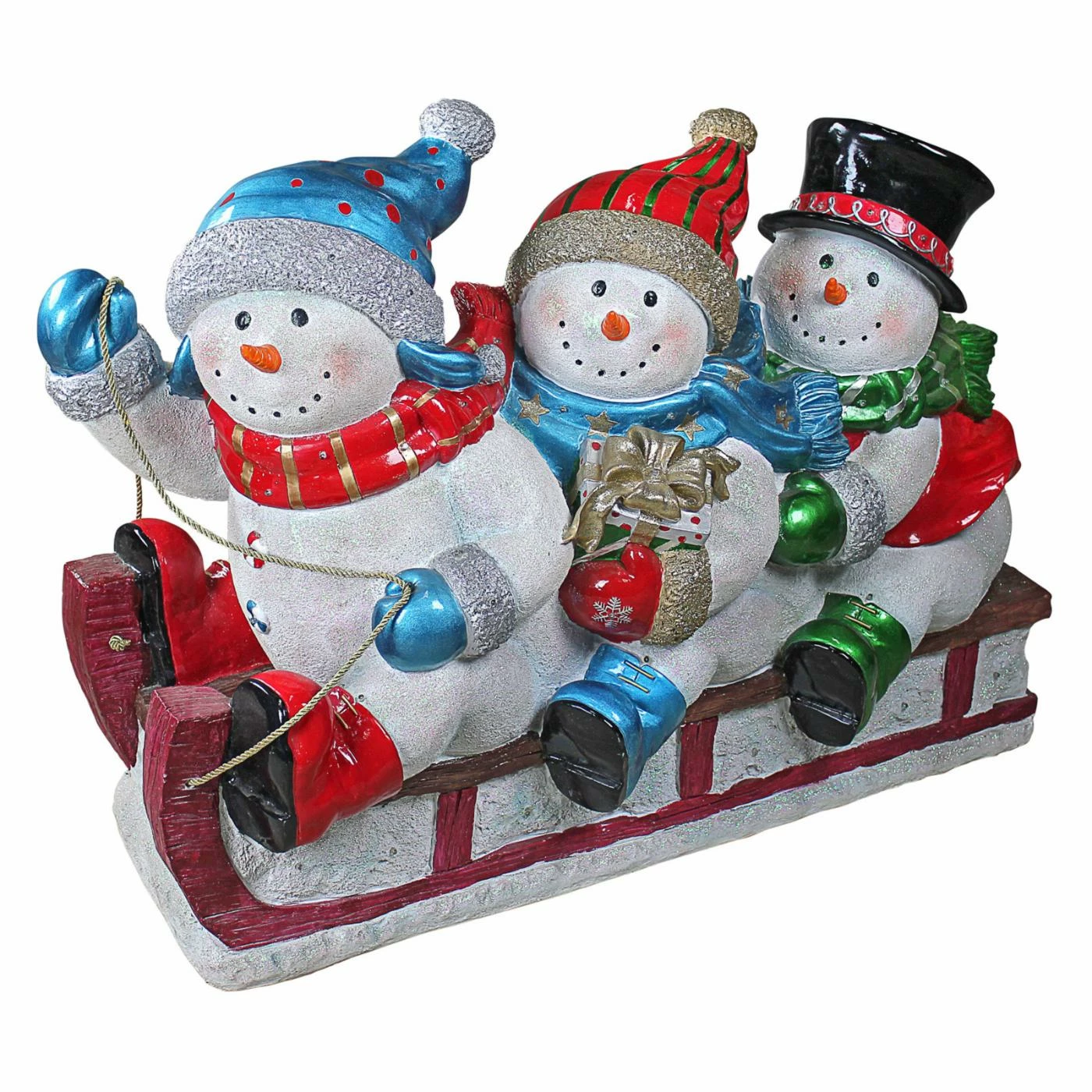 Cheapest π Snowman Figurines & DΓ©cor Design Toscano Downhill To The Holidays Illuminated Snowman And Sled Statue π―