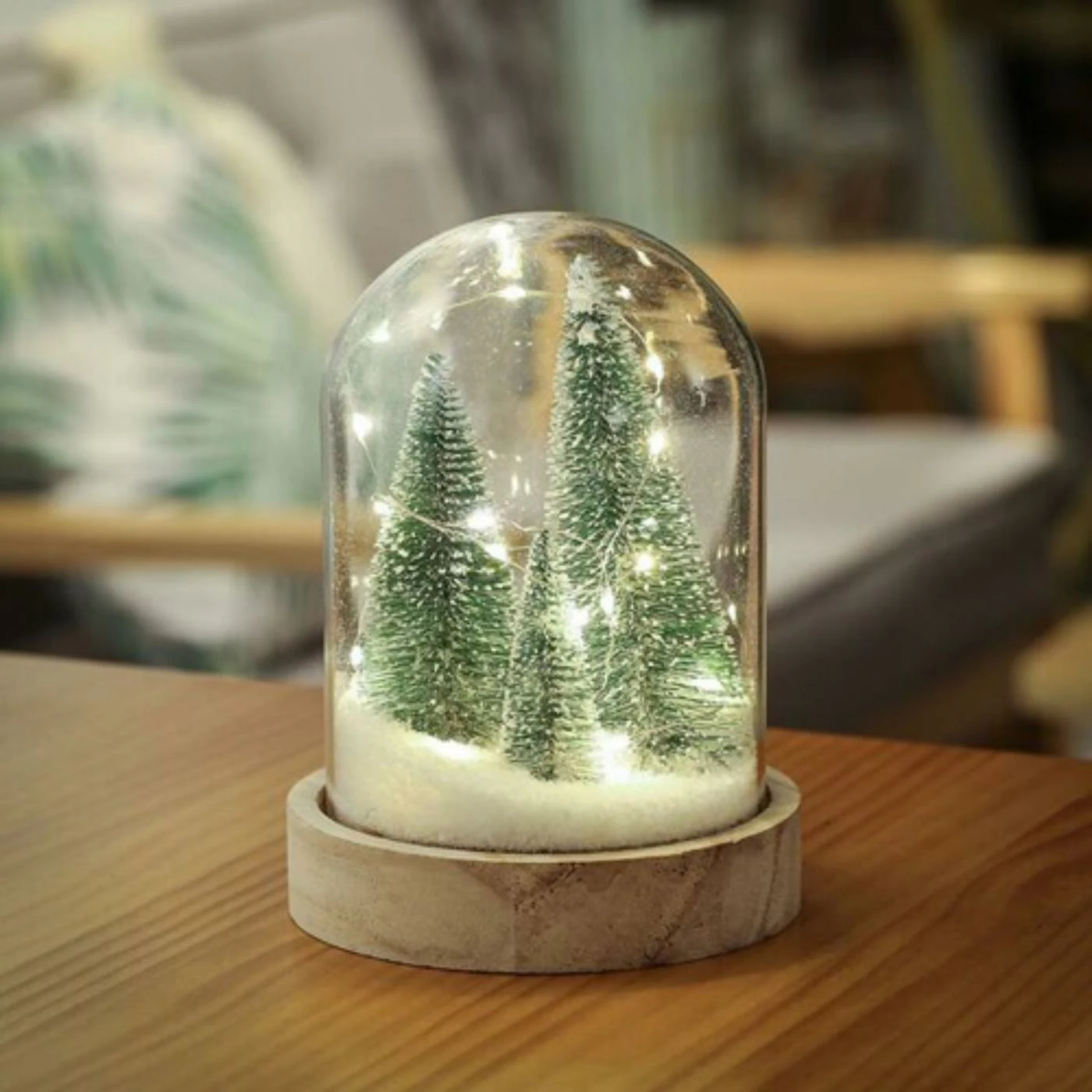 New π Decorative β Christmas Accents LuxenHome 8 In. LED Tree Glass Dome π