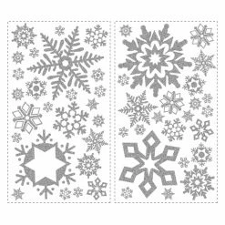 Best Pirce 😀 RoomMates Decorative 🔔 Christmas Accents Glitter Snowflakes Peel And Stick Wall Decals 😍