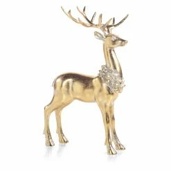 Brand new ⭐ All Other Brands Decorative 🎅 Christmas Accents Standing Deer With Ornamental Wreath 😀