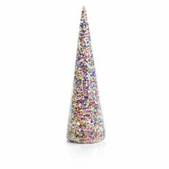 Promo 🥰 All Other Brands Tabletop 🎄 Christmas Tree Décor LED Multicolor Sequin Tree - Set Of 2 🥰