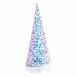 Outlet 🔔 All Other Brands Tabletop 🔔 Christmas Tree Décor LED White Sequin Tree - Set Of 3 🔥