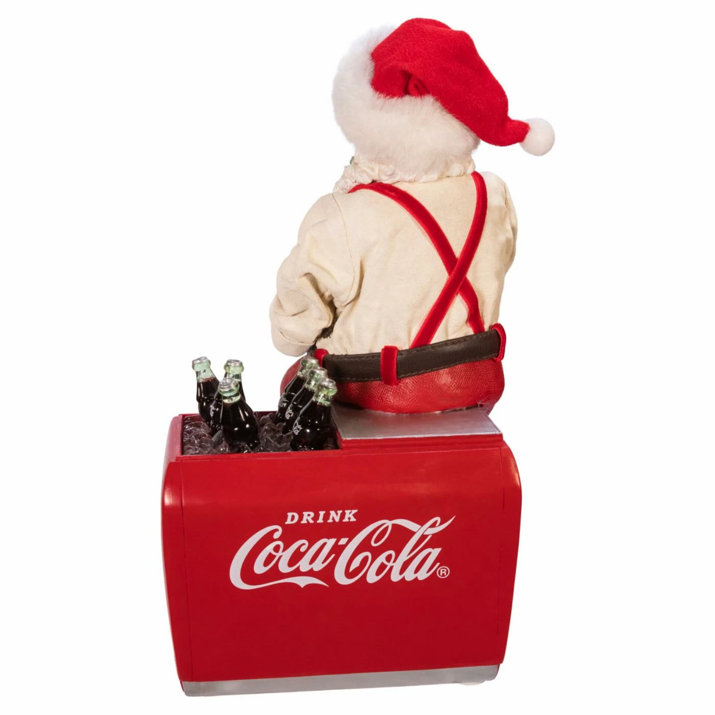 Budget β Santa Figurines Kurt Adler 10.5 In. Coca-Cola Santa Sitting On Cooler Table Piece π - Image 4