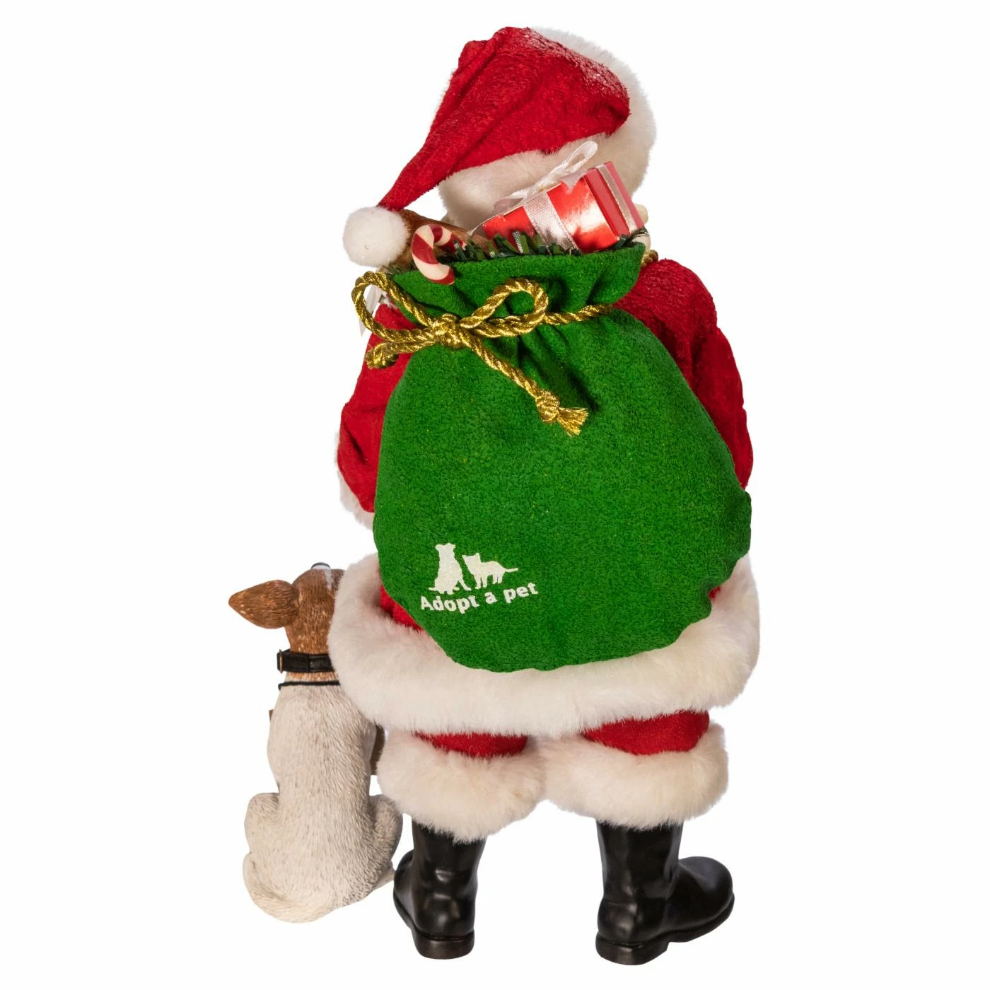 Buy ๐ฏ Santa Figurines Kurt Adler 10.5 In. Fabriche Adopt-a-Pet Santa With ๐ฆฎ Dog ๐ - Image 4