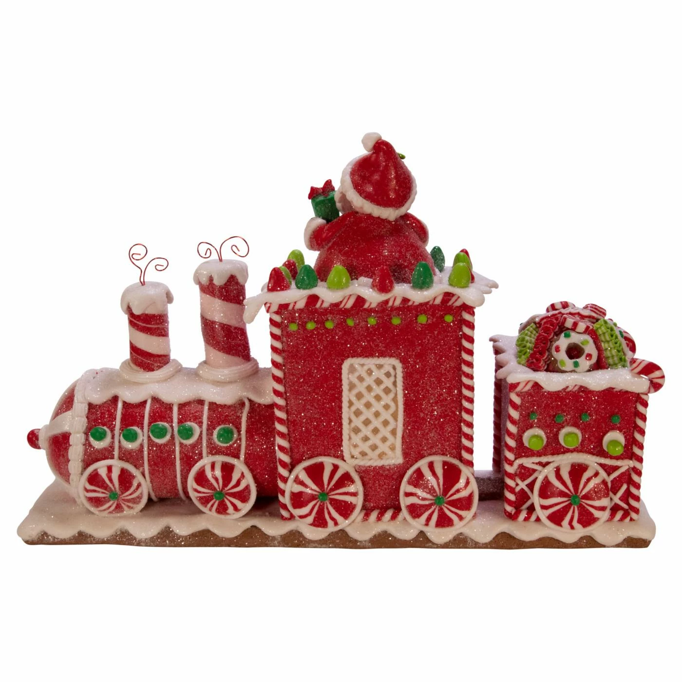 Outlet π Decorative π Christmas Accents Kurt Adler 7.5 In. Battery Operated Gingerbread Junction LED Train Table Piece π€© - Image 4