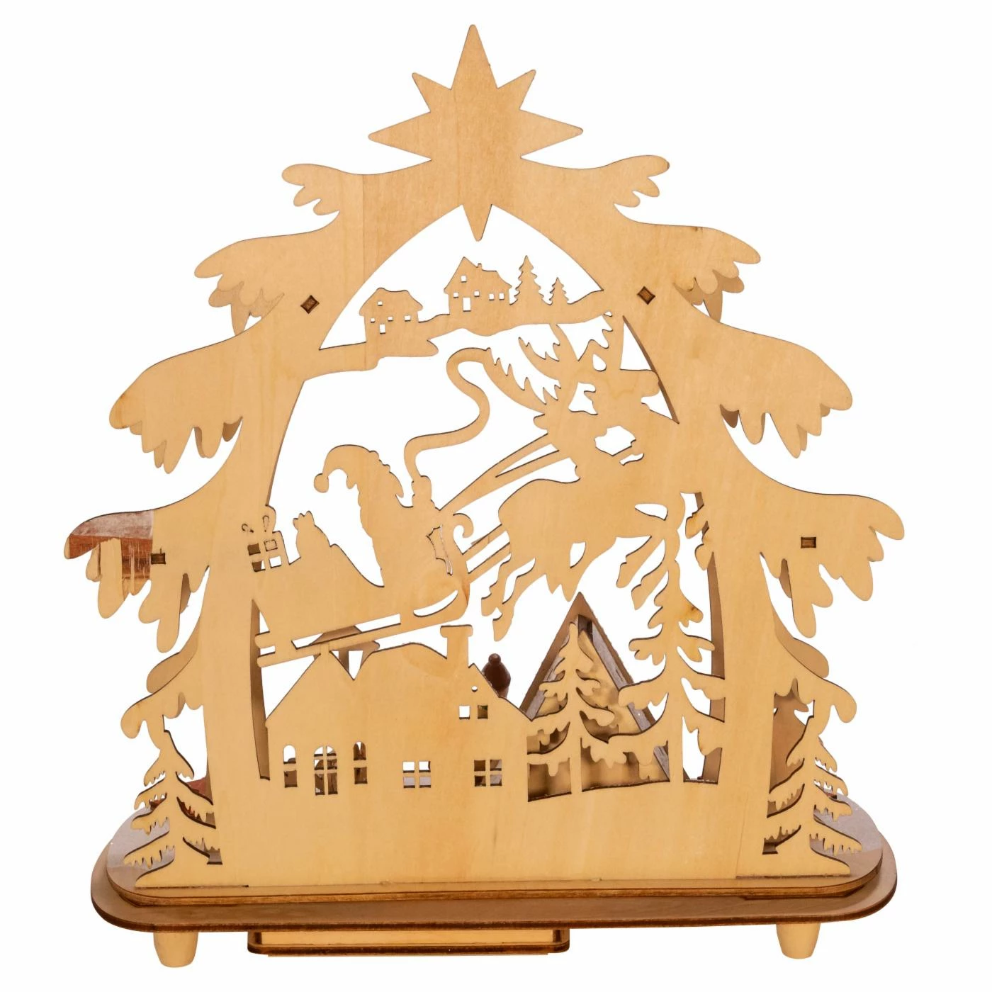 Budget π Decorative π Christmas Accents Kurt Adler 10.82 In. Battery Operated Village LED House π - Image 4