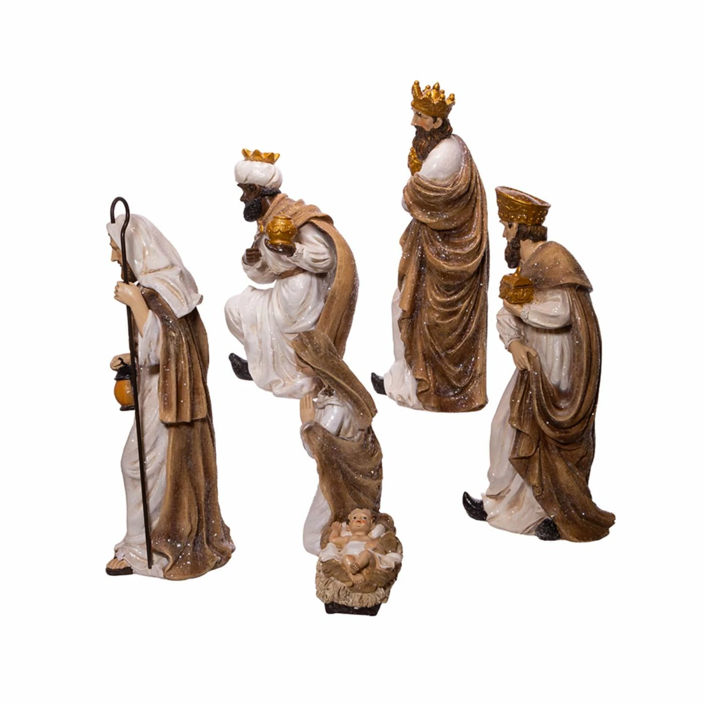 Budget π Kurt S. Adler, Inc. Nativity Figurines & Sets Kurt Adler 13-Inch Glittered Nativity, 6-Piece Set β - Image 4
